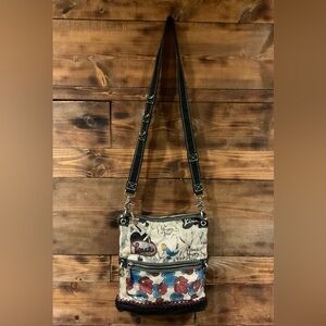 SAKROOTS โHappy and Freeโ Crossbody Canvas Bag